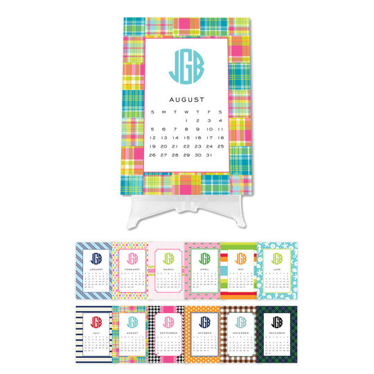 Preppy Desk Top Calendar